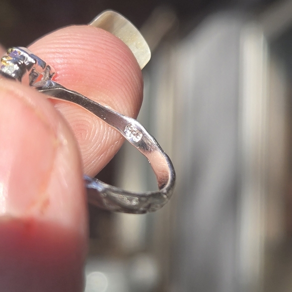 HOST PICK🎉🎊Moonstone Lolite & Topaz Natural Sterling & Gold Ring Sz6 - Picture 9 of 10